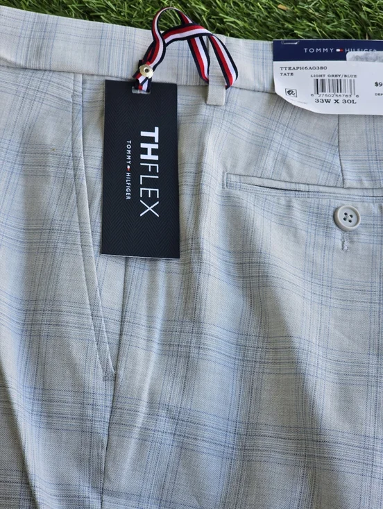Tommy Hilfiger Mens THFLEX Dress Pants 42x32 Wrinkle Free Career NWT $95 Plaid - Picture 4 of 7